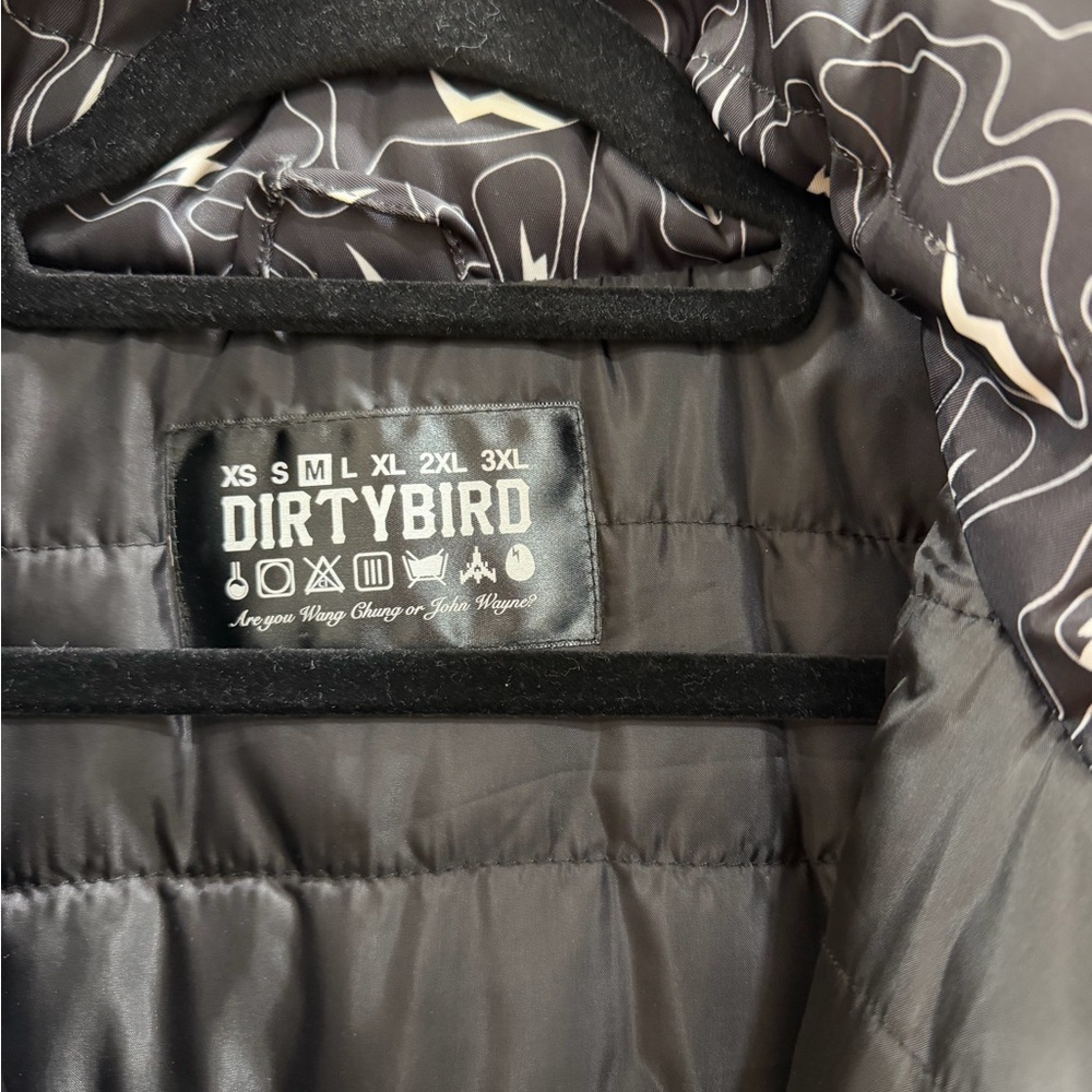 Dirtybird Records Lightning Bolt Puffer Jacket Size Medium - Picture 5 of 10